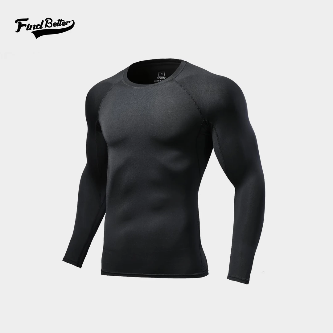 新款紧身衣篮球投篮运动训练长袖高弹透气速干投篮服打底衫男-726