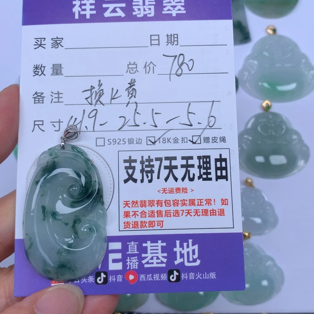 䒕****颈饰未镶嵌翡翠天然