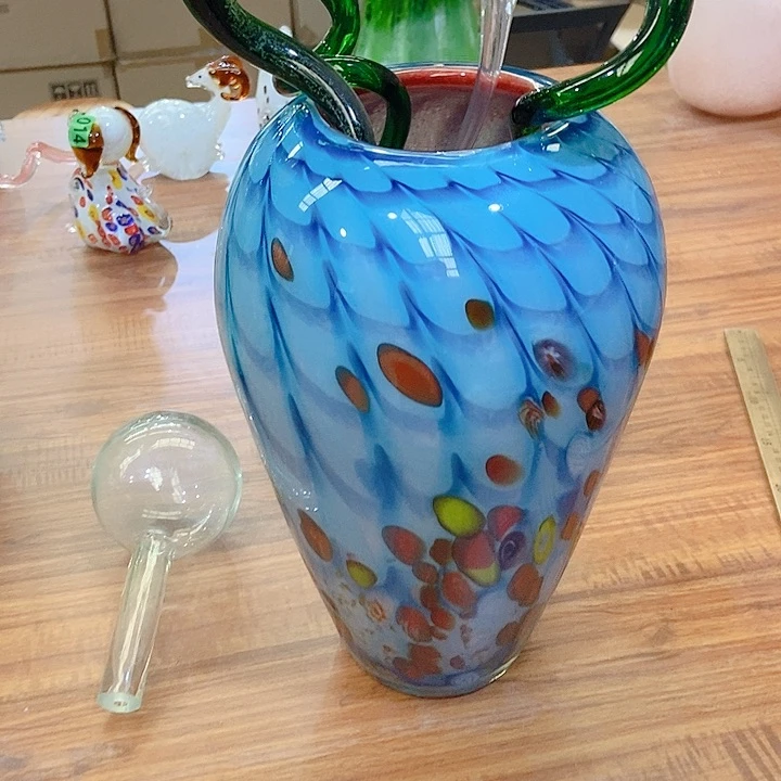 琉璃琉璃花瓶高度30厘米9厘米