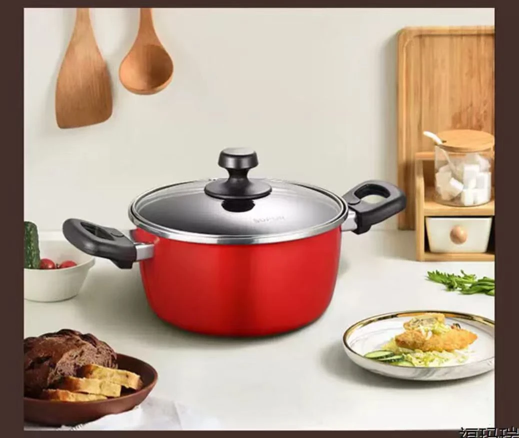 （新疆包邮）不粘加厚家用汤锅煮粥锅蒸煮24cm双耳炖锅