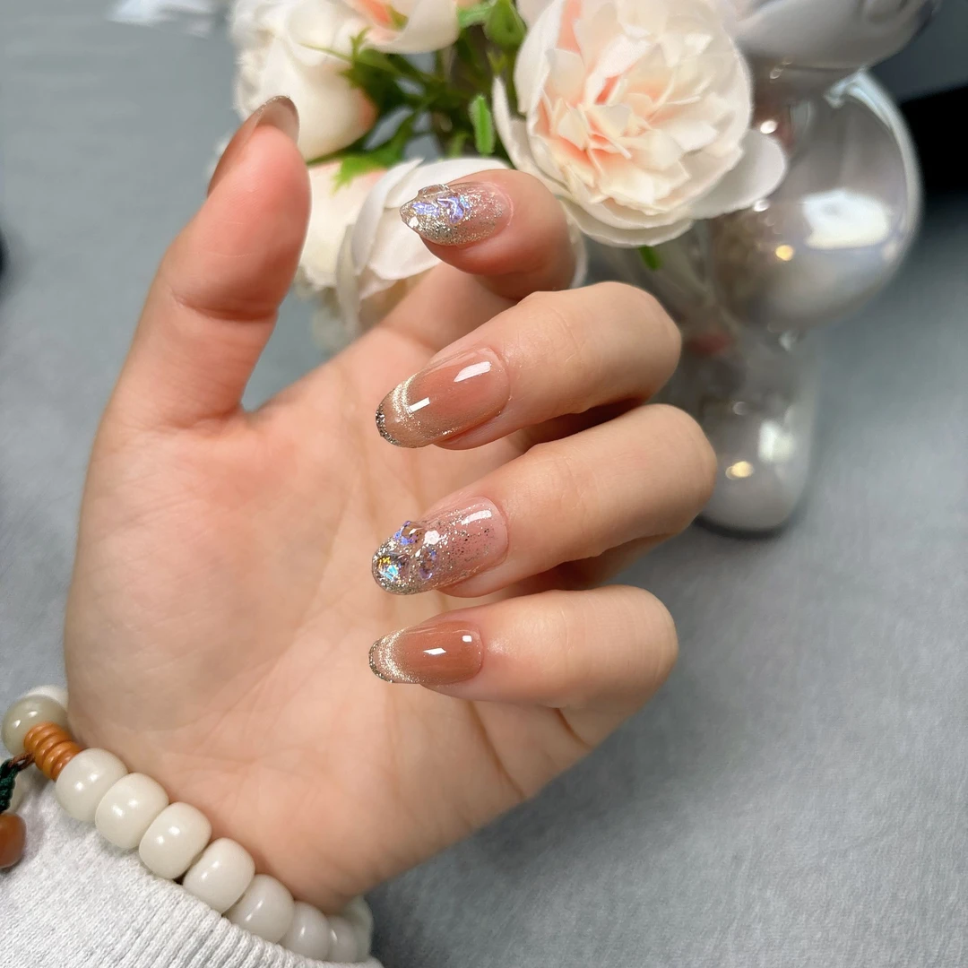 【落日黄昏】纯手工穿戴甲美甲