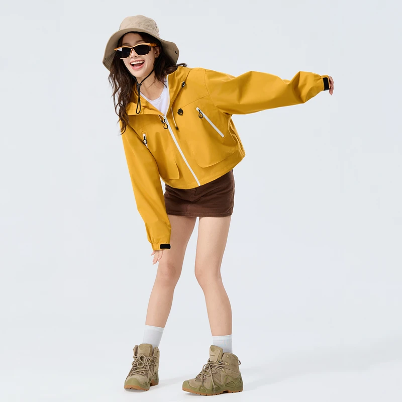 新款户外运动男女情侣款冲锋衣防风防水夹克透气休闲时尚潮流外套