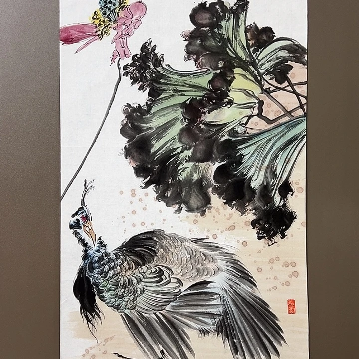 国画黄栩  手绘原创