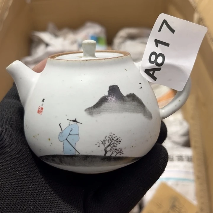 瓷片茶摆件工艺品摆件666