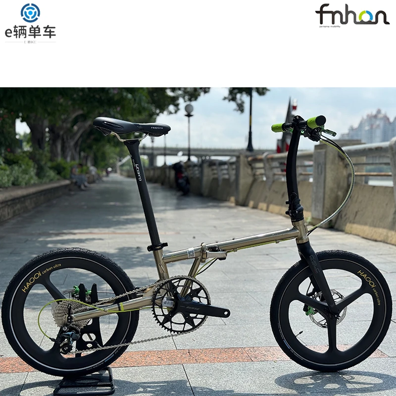 fnhon风行折叠车蚂蚁腿fgd2018 钛色复古碳三刀轮组