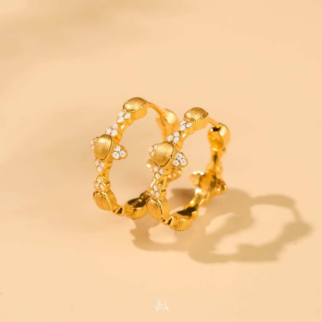 【琇叶】似梓珠宝·18K四叶草耳环 多样性发一 XYMD45100168-2512