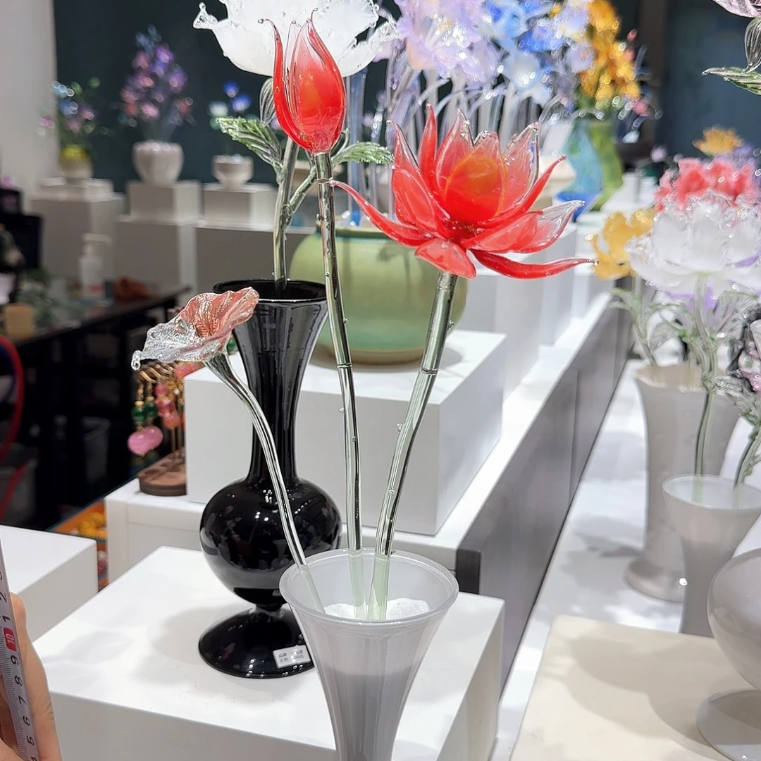 琉璃手工艺品非遗手做琉璃花02