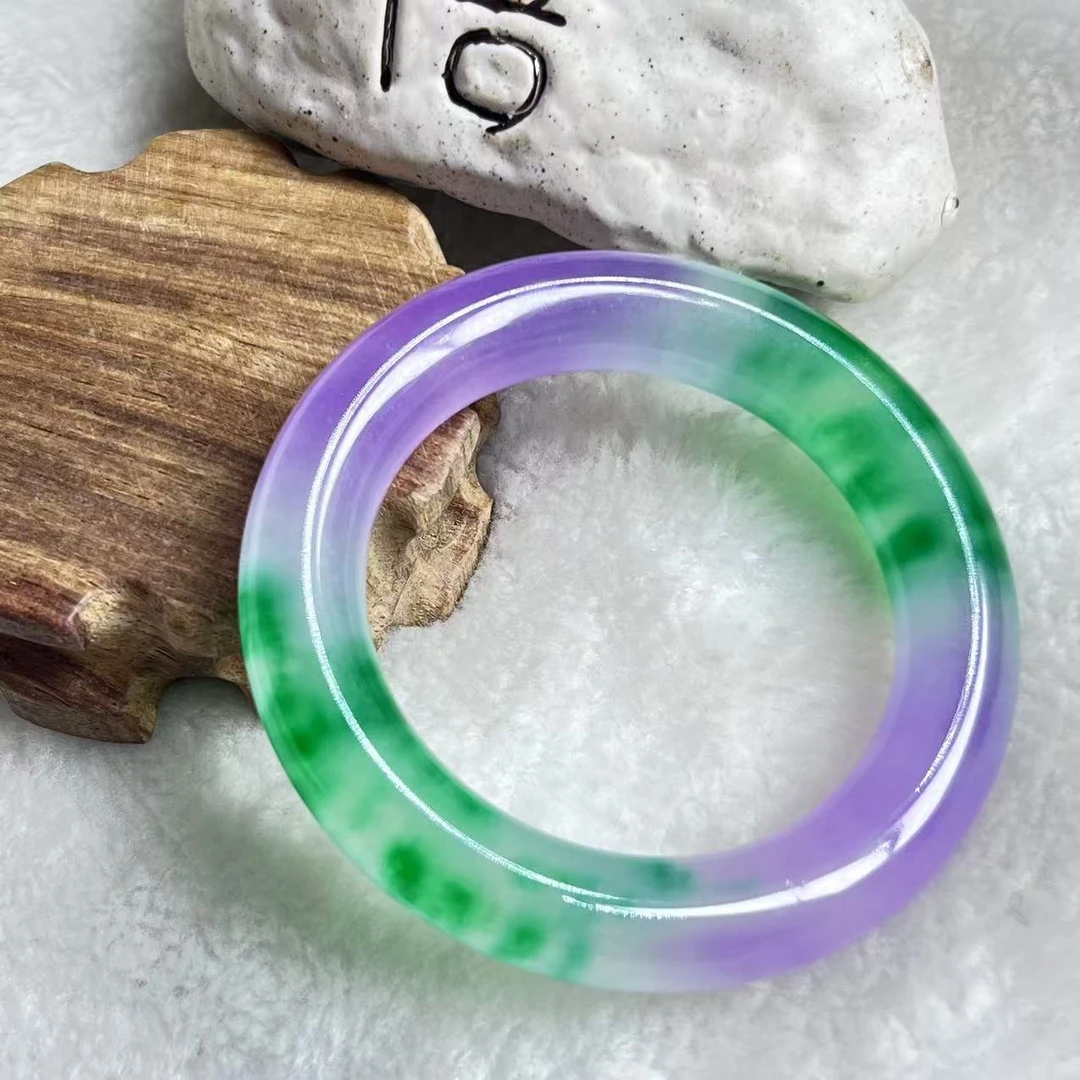 紫绿圆条高端手镯高雅华丽华贵精美绝伦