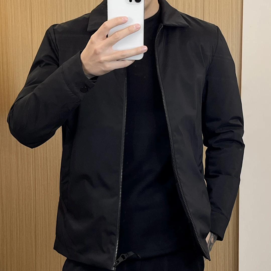 【刘以辰】2025春款棉服男装商务行政休闲翻领夹克外套