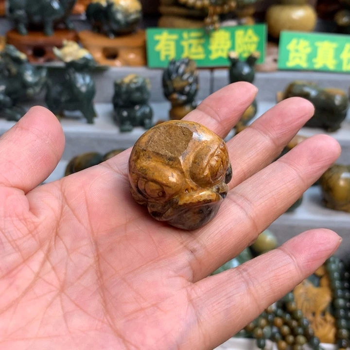 岫岩河磨玉（透闪石质玉）手把件未镶嵌酌*