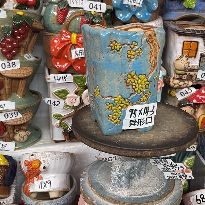 紫砂花盆粗陶材质多肉花盆