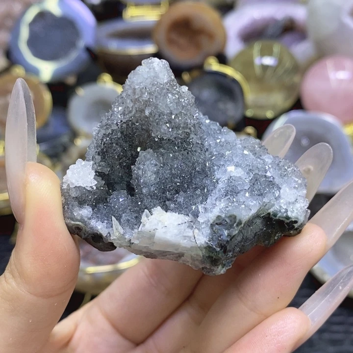 未镶嵌珠宝半成品紫晶彩晶块