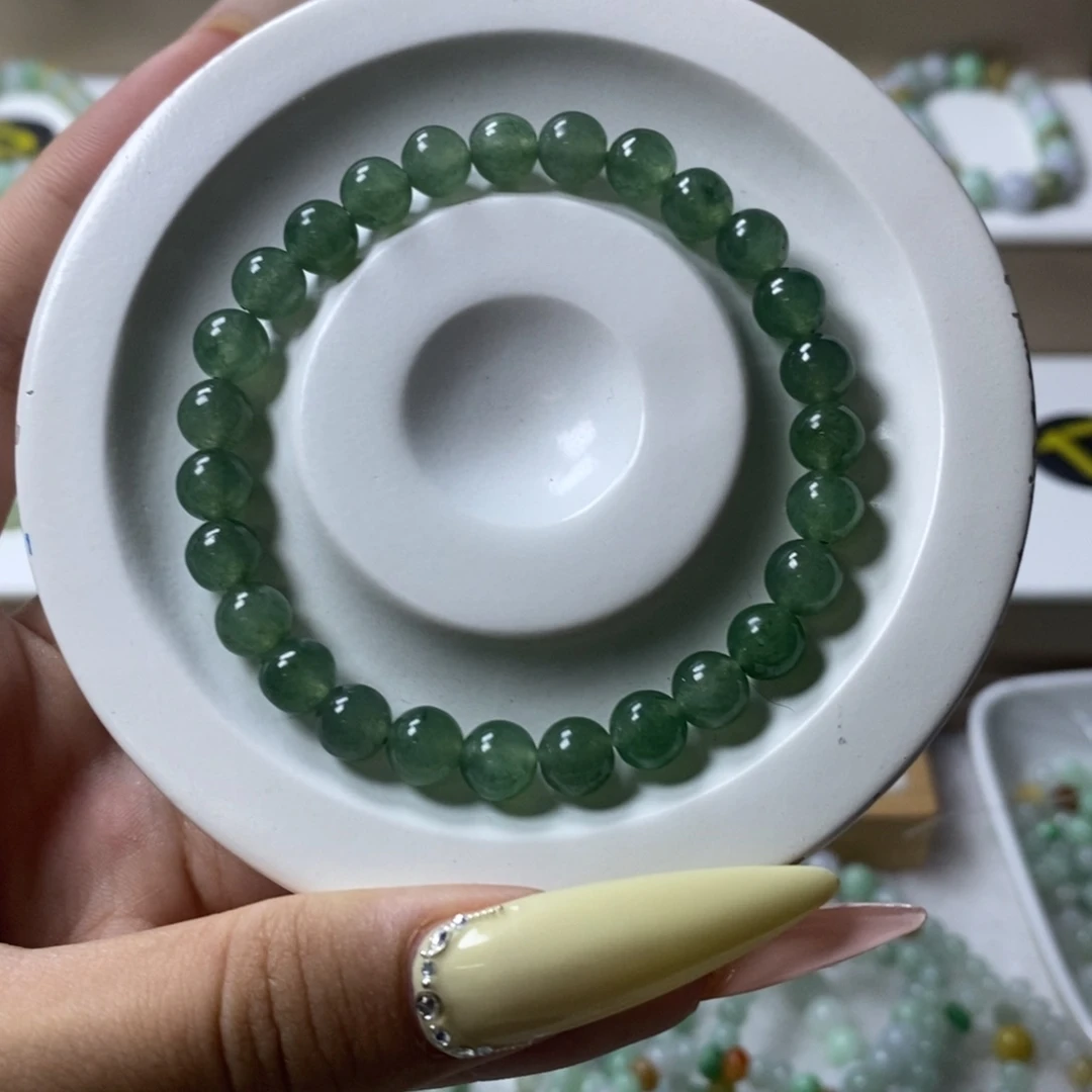 未镶嵌手链翡翠油青冰种卡7