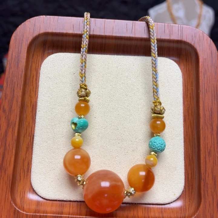 蜜蜡未镶嵌颈饰项链