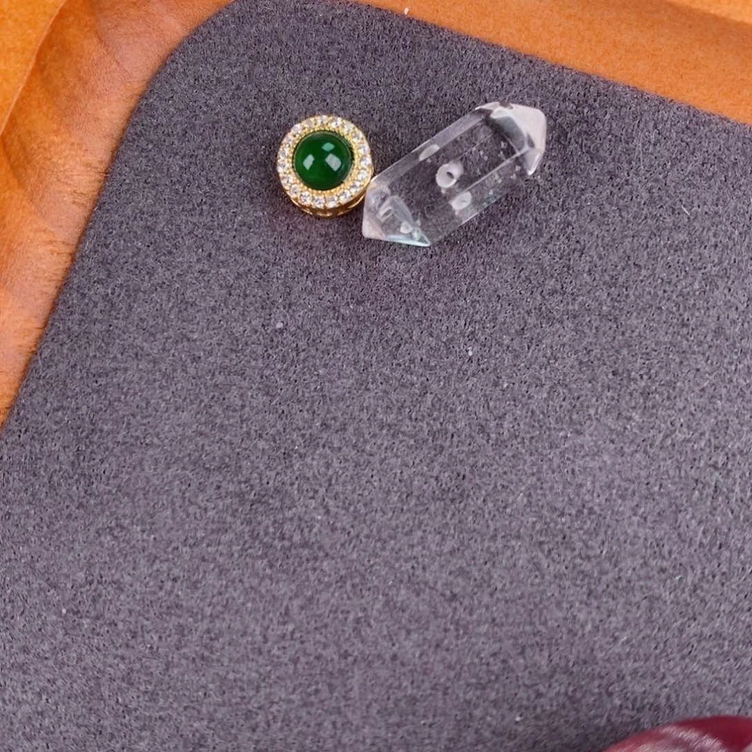 水晶珠宝半成品银S925镀金镶嵌夏****天