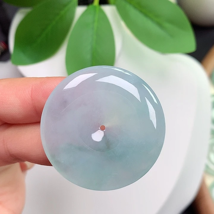 颈饰未镶嵌翡翠平安扣 34.7x5.9mm