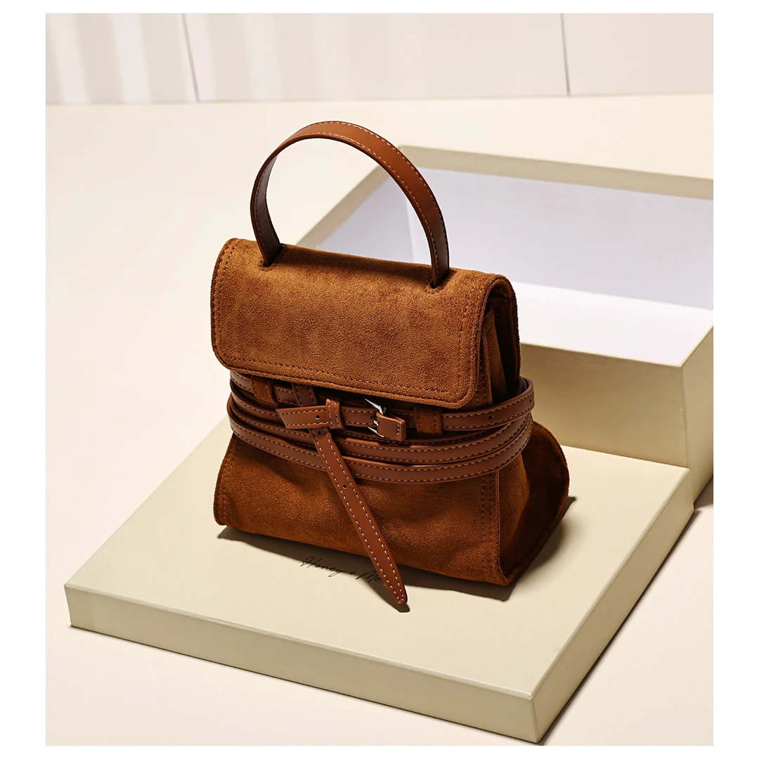 GXFMOD小众设计麂皮绒手提包女2025早秋新款时尚通勤单肩斜挎包