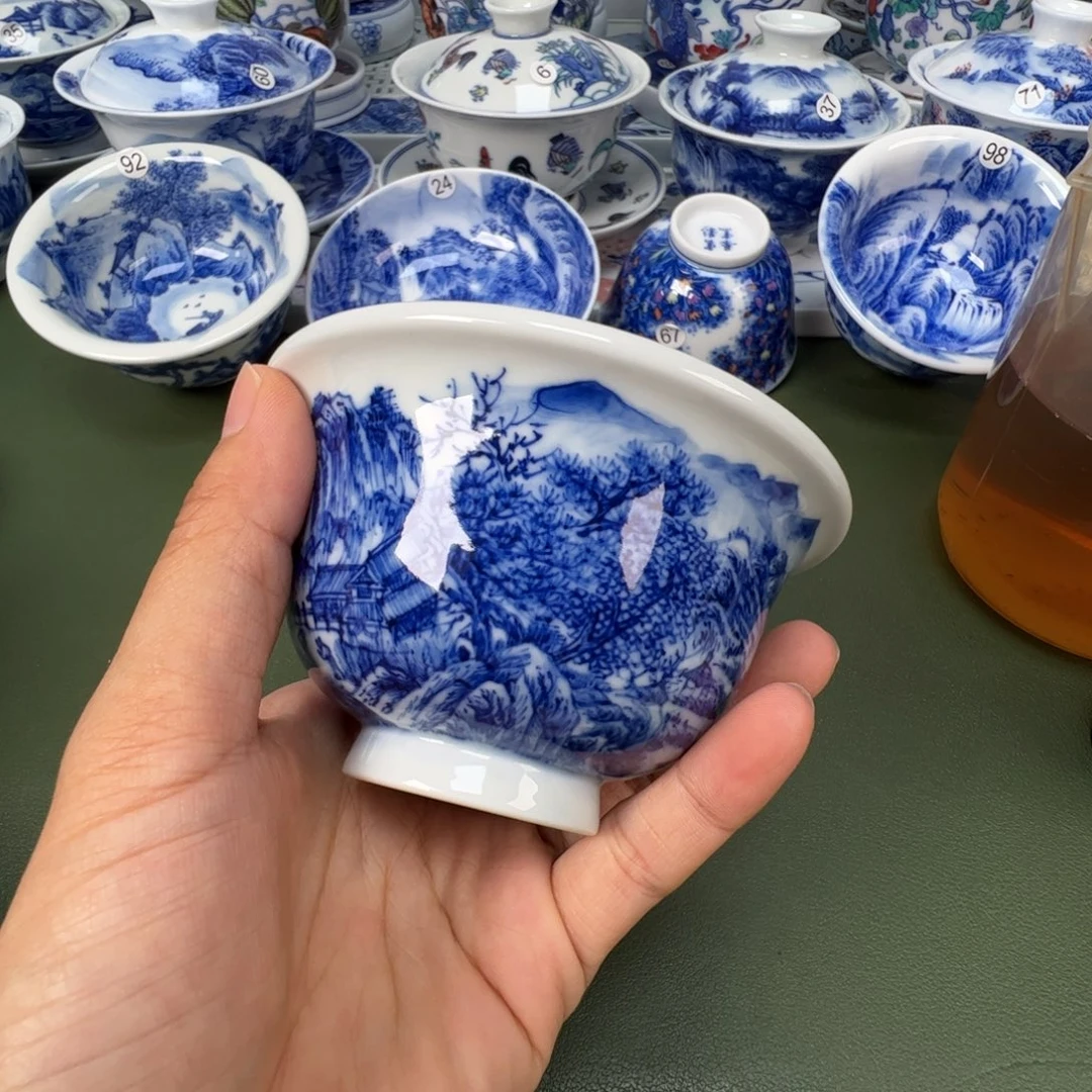 景德镇纯手工纯手绘茶具木木19