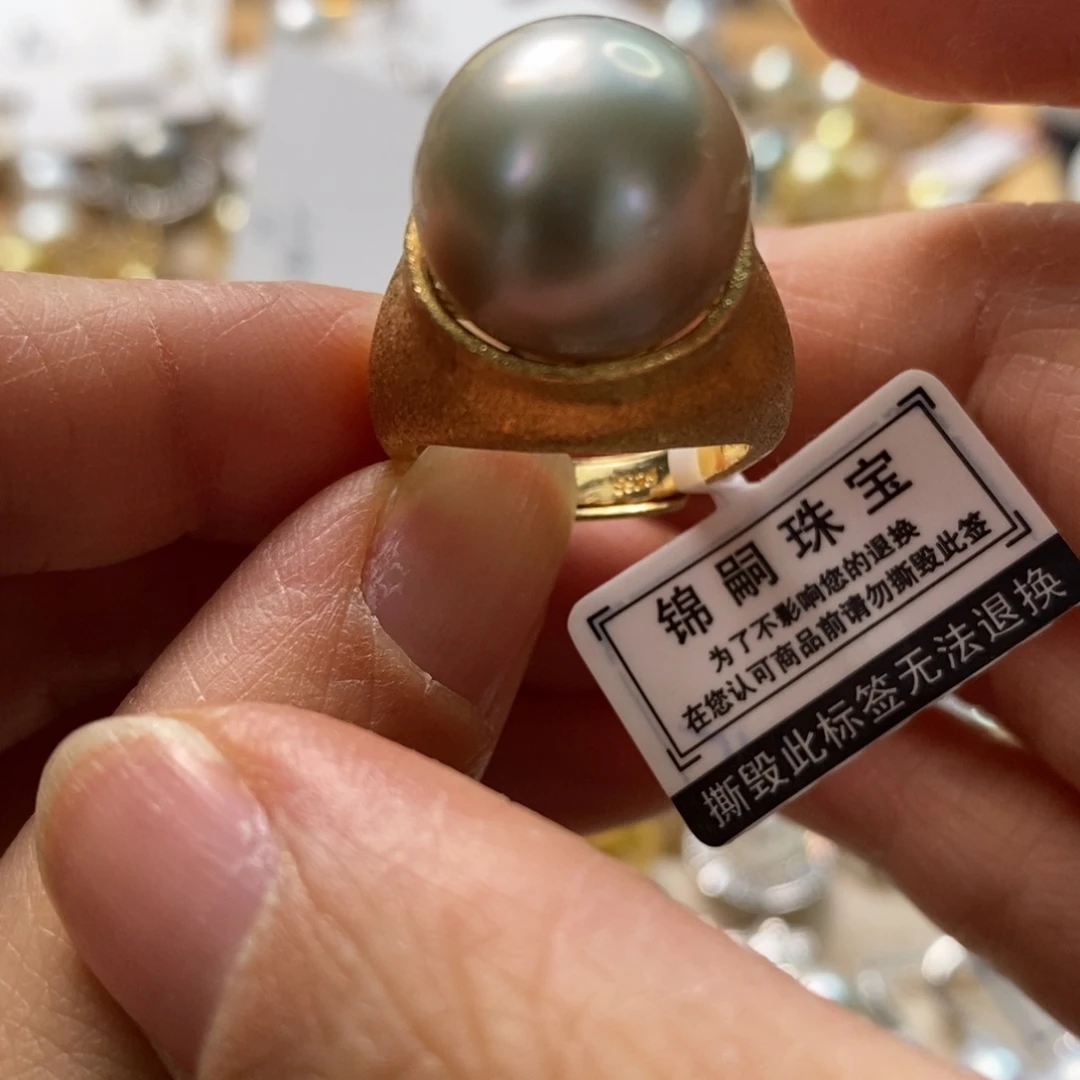 海水珍珠戒指银S925镶嵌