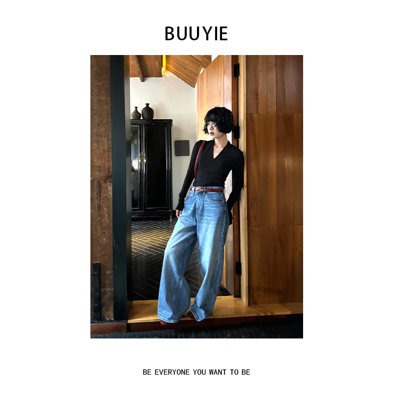 BUUYIE 25SS【馥郁玫瑰】 百搭V领长袖打底衫 2470582