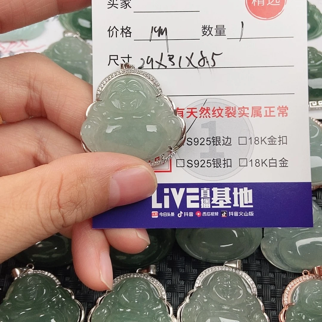 翡翠银S925镶嵌颈饰