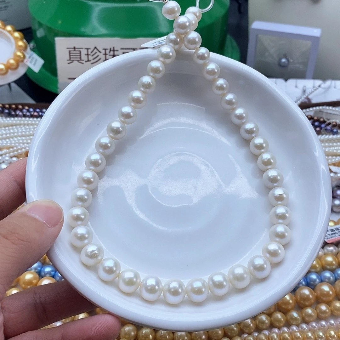海水珍珠银S925镶嵌颈饰