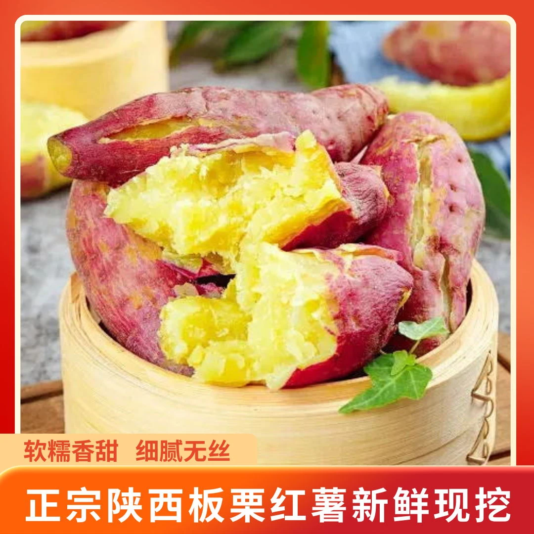 正宗陕西板栗红薯粉糯甘甜新鲜农家现挖沙地番薯粗粮