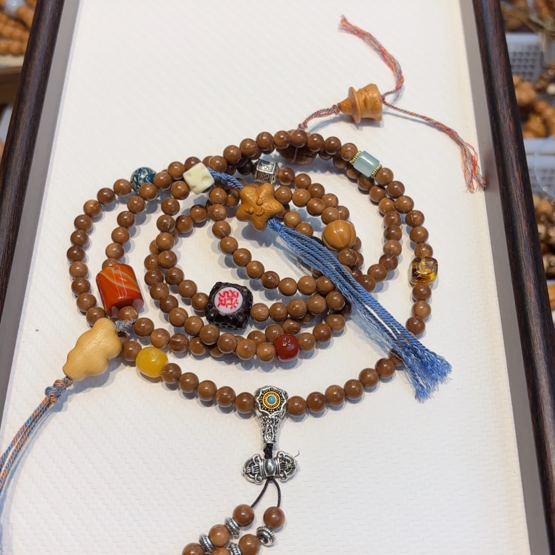 吊坠白玉菩提B级库克斜挎链