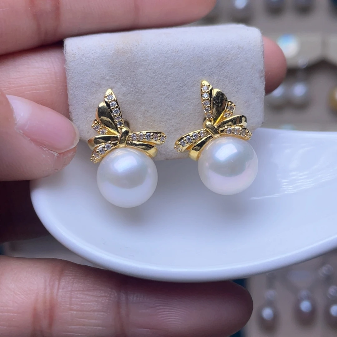 淡水珍珠耳环未镶嵌