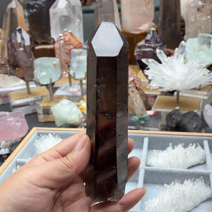 水晶摆件未镶嵌瑞士烟晶