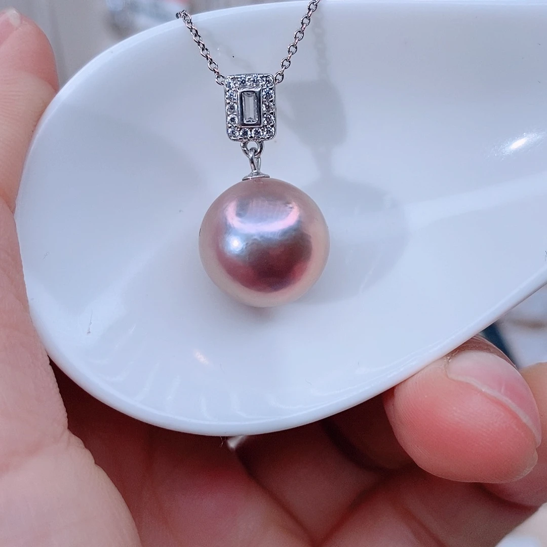 颈饰银S925镶嵌淡水珍珠
