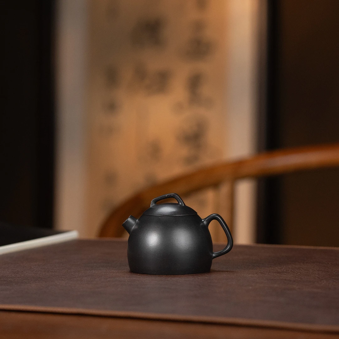 【利贞l几何秦权】原矿紫泥还原烧 约130cc 手工制 紫砂壶 茶具YDJ