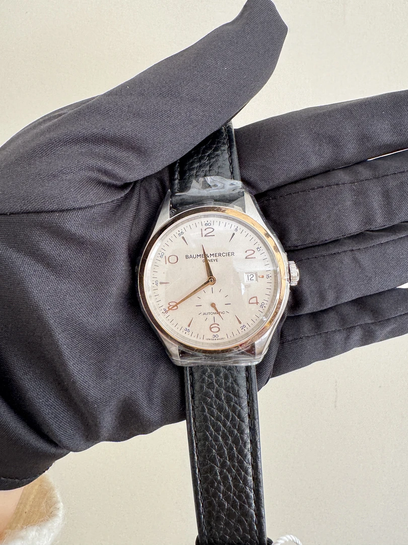 99新 Baume et Mercier/名士 名士表/克里顿/玫瑰金男士时尚腕表