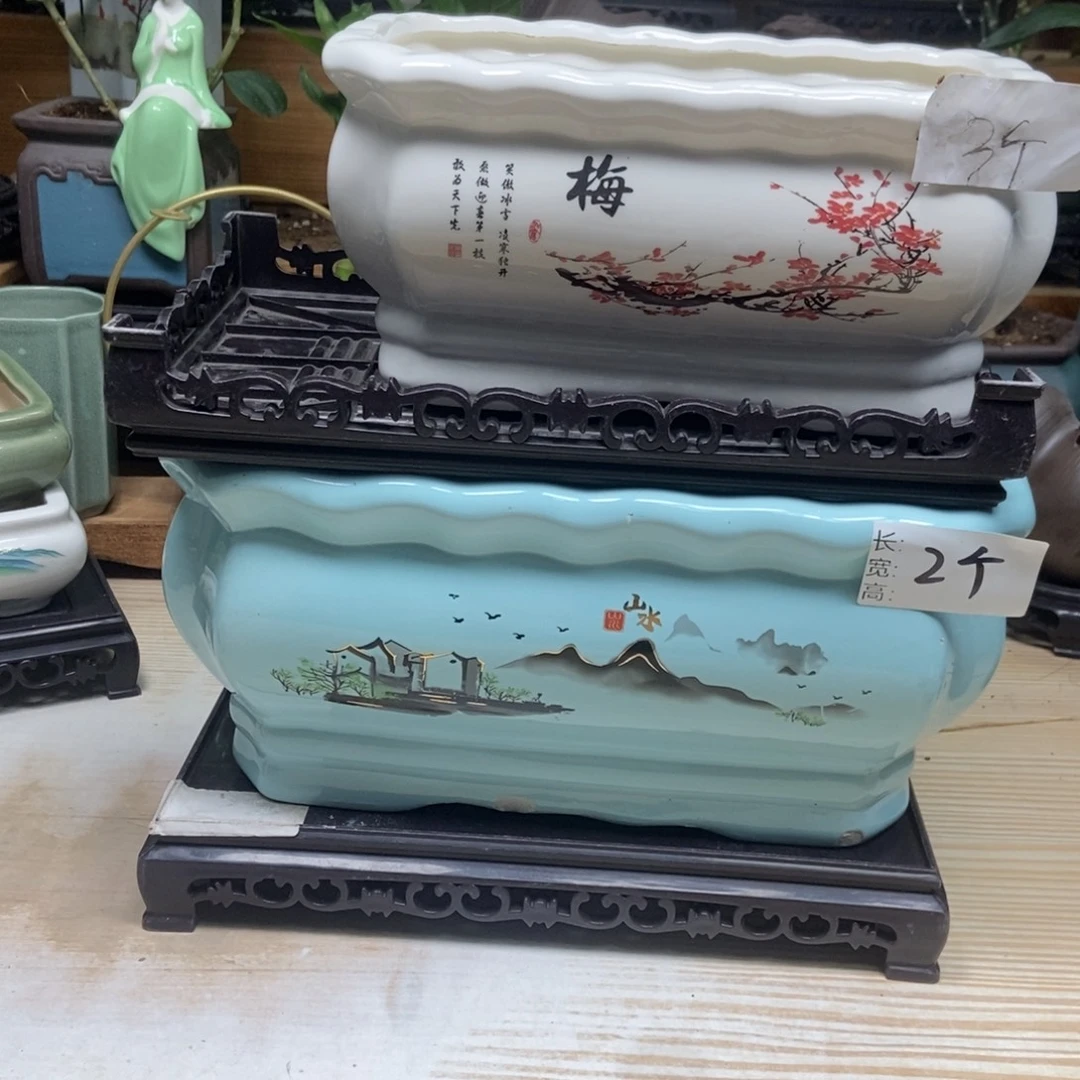 瓷片陶瓷花盆陶瓷艺术