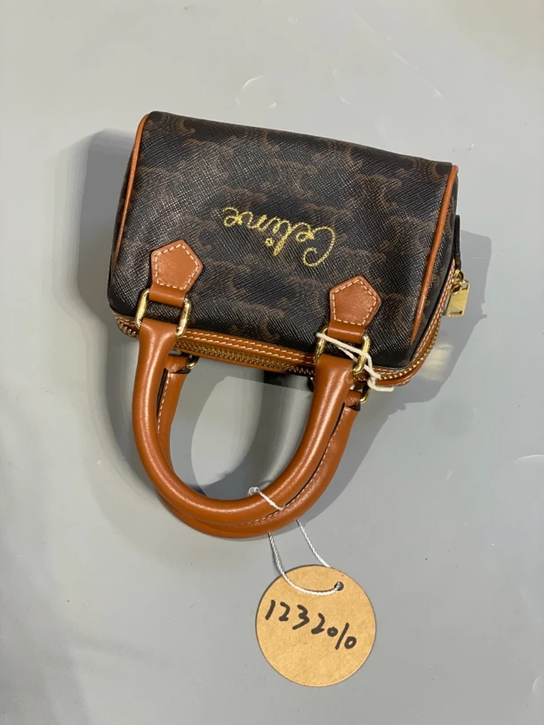95新 Celine/思琳 夏七中古/speedy nano波士顿单肩包/1232010