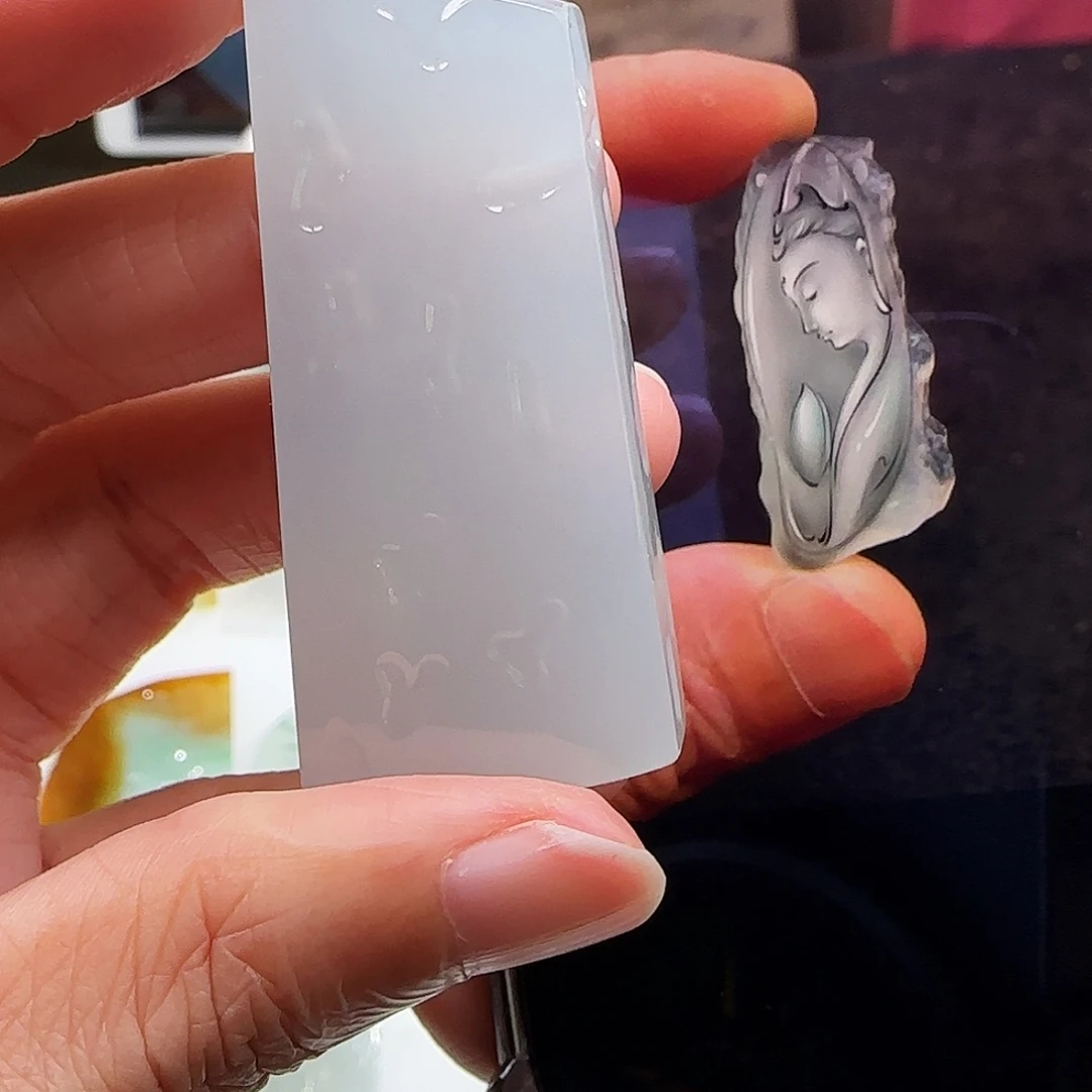 定制翡翠未镶嵌缅甸翡翠挂件