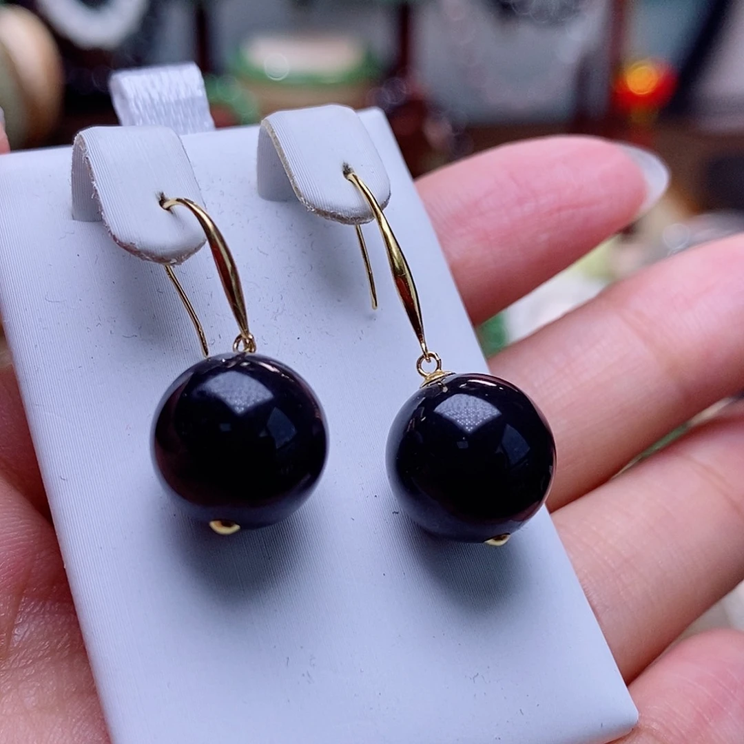 和田玉未镶嵌颈饰毕业级老坑料浓烟紫帝王紫金镶耳坠12m