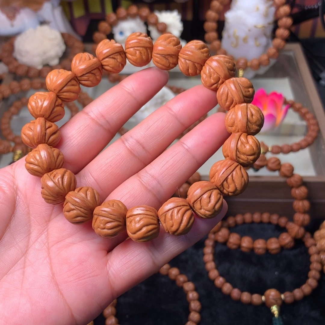 桃核吊坠玉脊龙手串16