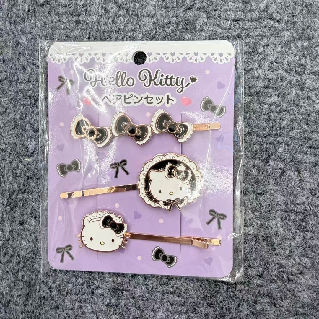 01欣欣在韩国/新款爆款鞠婧祎鸭嘴夹凯蒂猫蝴蝶结小鞠发夹FJ02