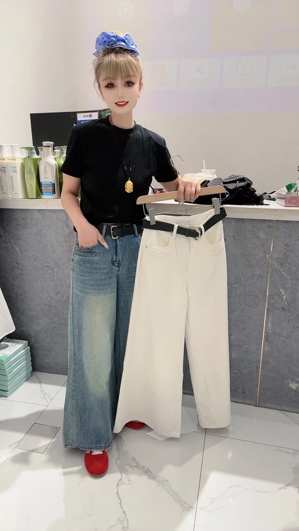 79271高腰显瘦百搭气质阔腿裤