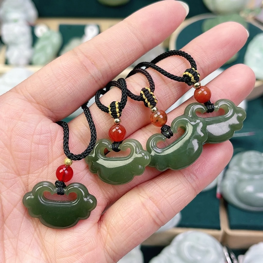 和田玉颈饰未镶嵌多样性发货发其一如意