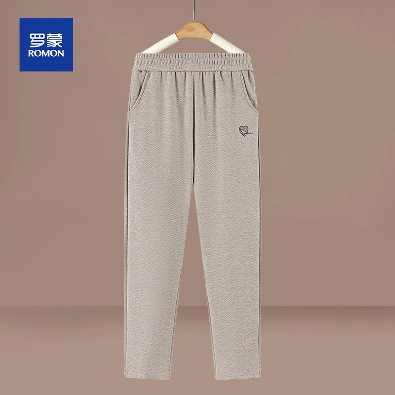 妈妈装秋冬季休闲裤子加绒加厚直筒加肥加大码185斤中老年女长裤