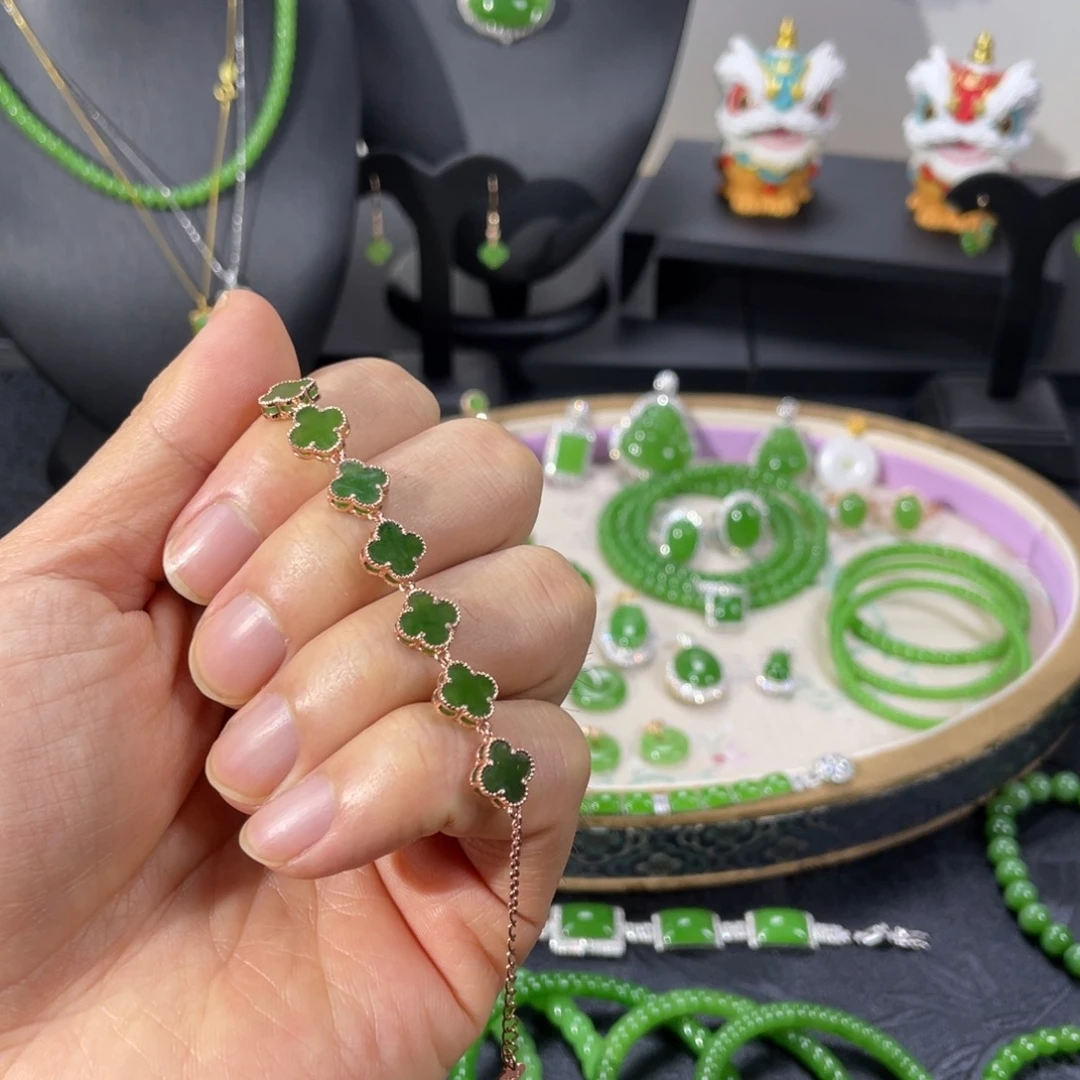 和田玉银S925镶嵌颈饰