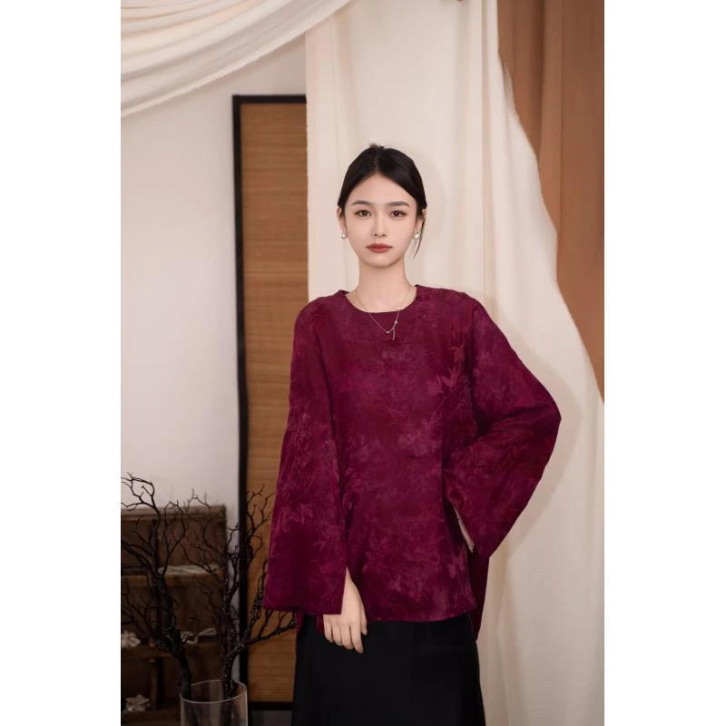 浔象丝绸『松间渡』新中式桑蚕丝罩衫