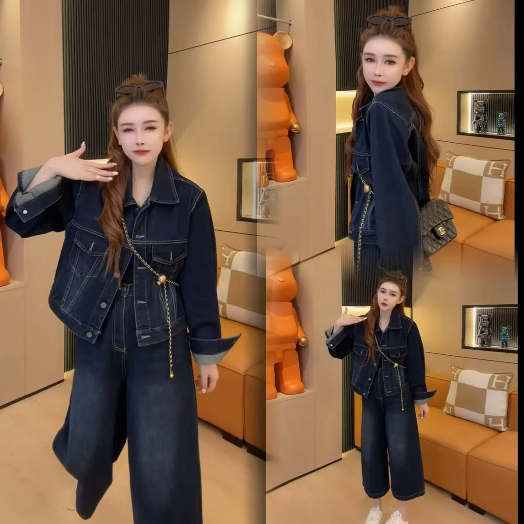 紫哥ZIGE欧货宽松休闲牛仔套装YN#101