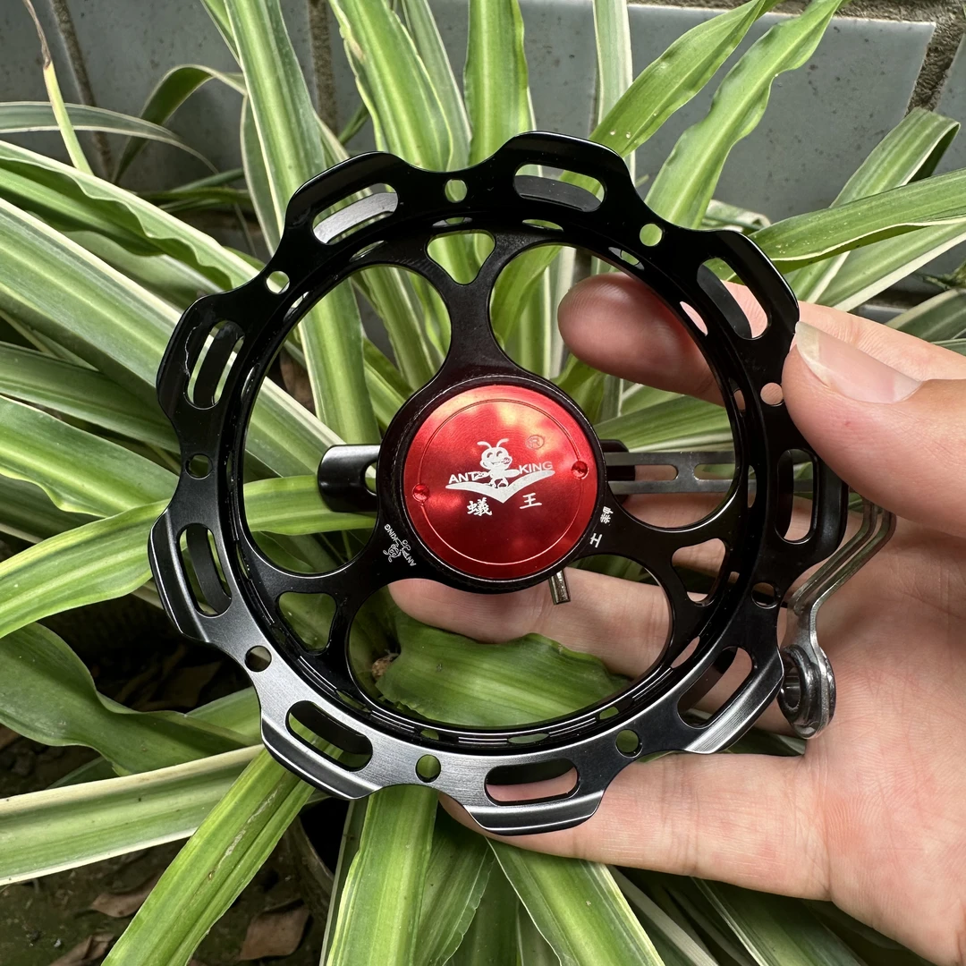 正品蚁王AQM99型2代弯脚谷麦轮全金属谷麦轮风火轮手拨轮可抛卸力