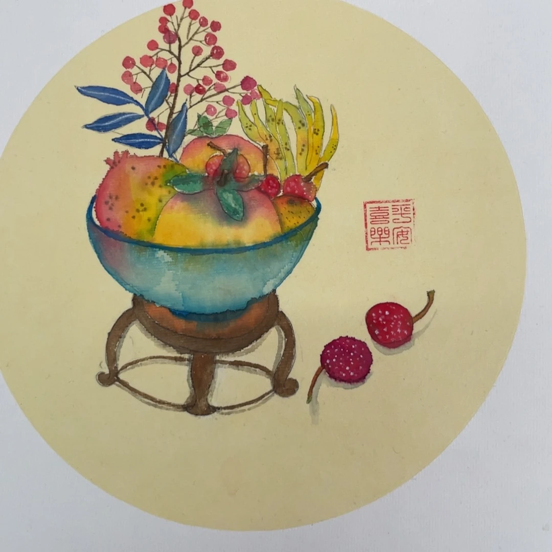 国画陈静老师绘画