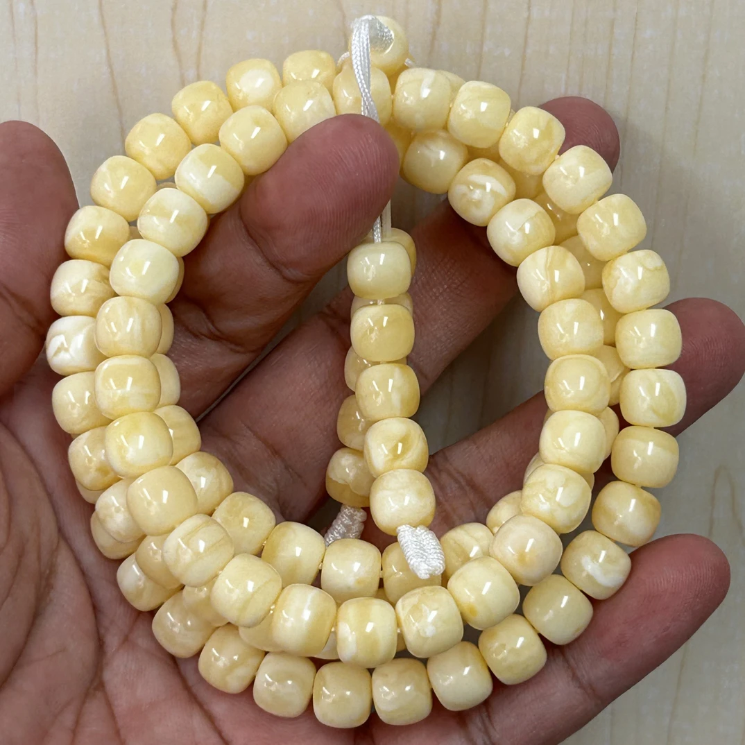 白花蜡老型108佛珠8.8x7.8加48.71克