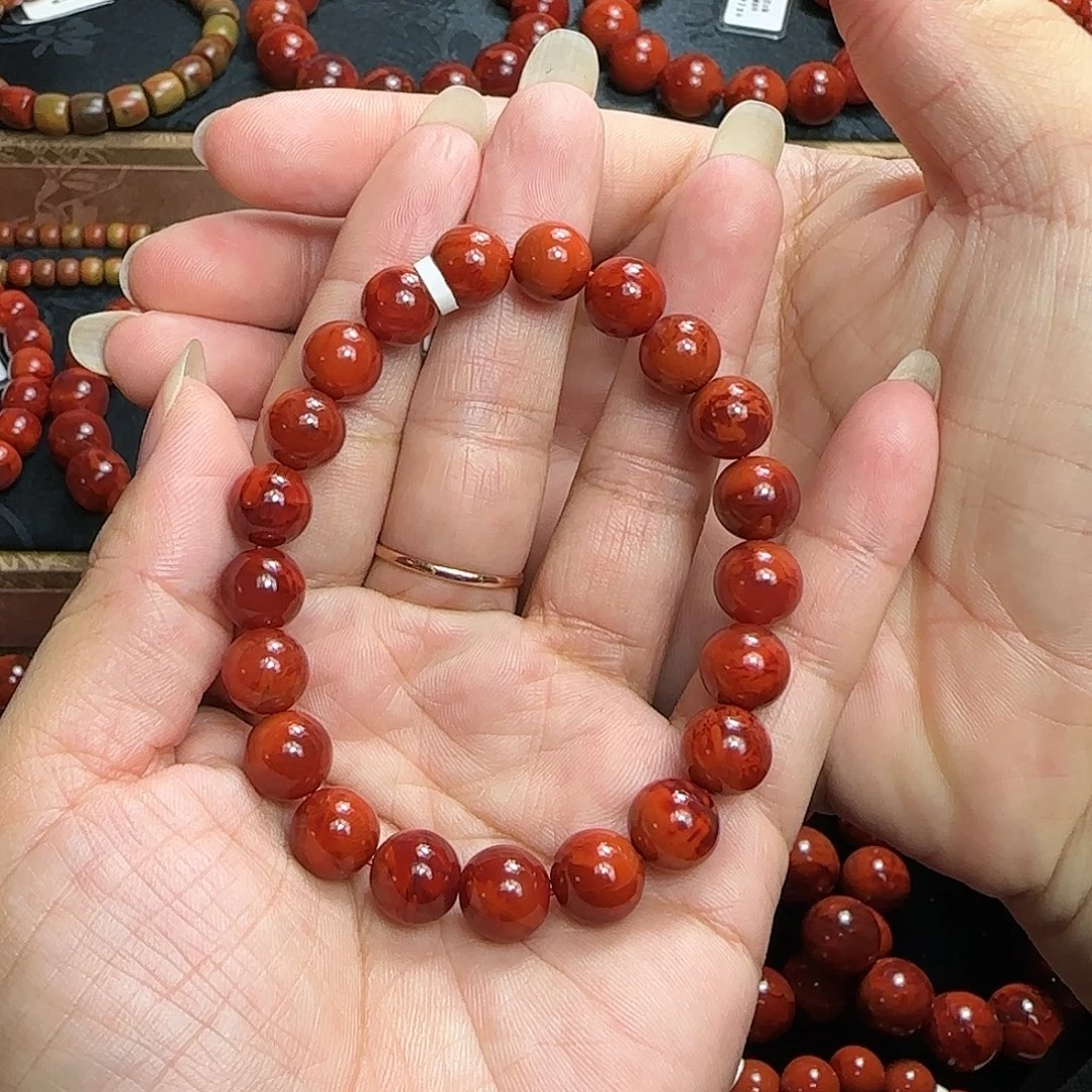 白***尘南红玛瑙未镶嵌手串