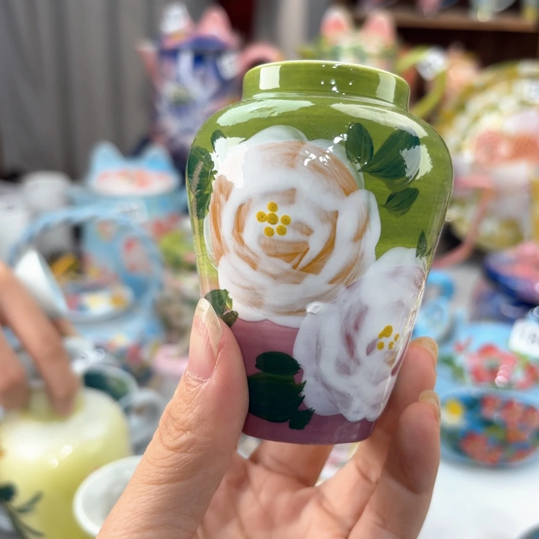 景德镇手绘高温釉下彩陶瓷茶具